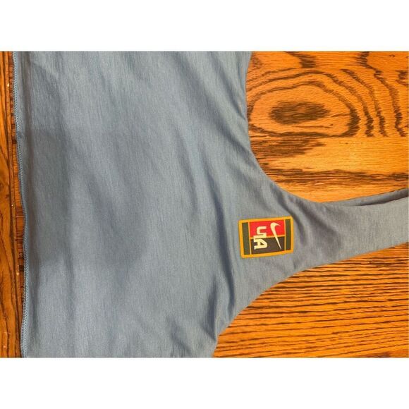 Nike Alate Light Blue Dri-Fit Seamless Lightly Lined Ribbed Sports Bra Medium - Picture 4 of 5